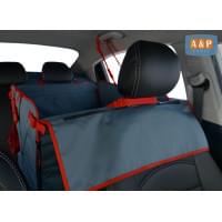 Автогамак Happy Dog Premium (Хэппи Дог Премиум). На половину сиденья. Цвет: маренго с красной окантовкой.