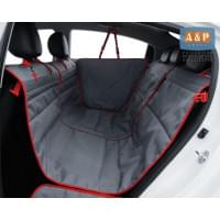 Автогамак Happy Dog Premium (Хэппи Дог Премиум). Цвет: серый с красной окантовкой.