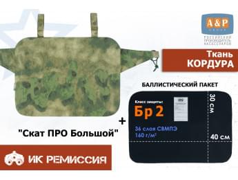 Пятиточечник тактический "Скат ПРО Большой" с баллистическим пакетом Бр 2. Цвет: A-TACS FG.