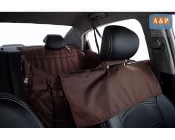 Автогамак Happy Dog Premium (Хэппи Дог Премиум). На половину сиденья. Цвет: коричневый.