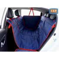 Автогамак Happy Dog Premium (Хэппи Дог Премиум). Цвет: синий с красной окантовкой.