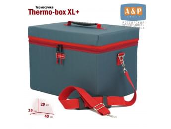 Термосумка "Thermo-box" (Термо-бокс). Размер XL Plus. Цвет: маренго с красной окантовкой.