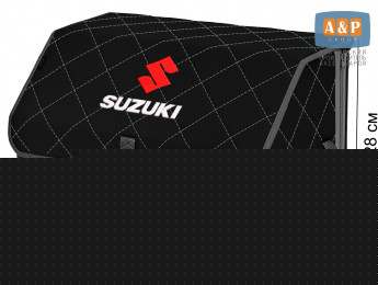 Органайзер-саквояж "Союз" в багажник Suzuki (Сузуки), размер L. Цвет: черный с серой прострочкой Ромб.