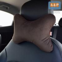 Подушка-косточка автомобильная под шею. Средняя. Велюр. Цвет: венге.